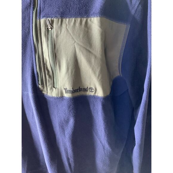 Timberland Micro Fleece 1/2 Zip Pullover Top Mens Size Large Embroidered Logo - Picture 9 of 11